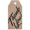 Pack Of 50, Thank You Kraft Printed die cut Gift Tags 2-1/4 x 3-1/2" Made In USA view 1