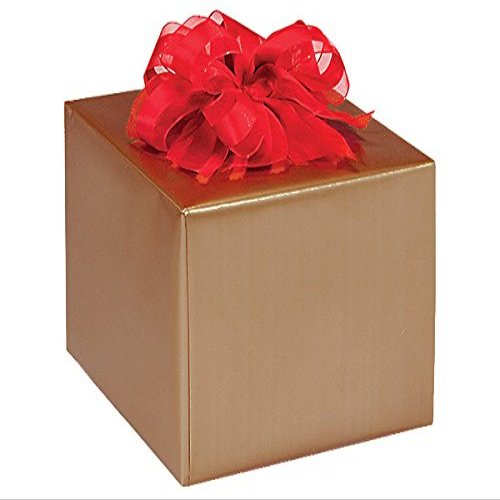 Pack Of 1, 24" x 417' Gold Solid Gloss Color Gift Wrap Paper Roll for 175-200 gifts Made In USA