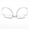 BEISON Memory Titanium Stainless Steel Rimless Flexible Reading Glasses (Pink, 4.0) view 3