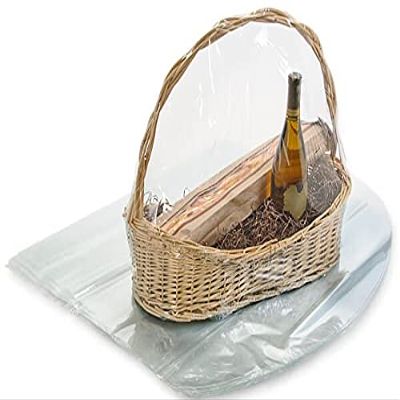 Pack Of 100, 32 X 36" Dome Solid Clear 100 Gauge Pvc Shrink Basket Bags For Baskets 16" - 19-1/2"