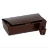Pack Of 50, 1-1/8" Tall Solid Chocolate Tapered Candy Box 1/2 Lb Single Layer Top 8 X 4-3/8" Base 7-1/2 X 4" 1 Piece Ballotin Candy Boxes view 1