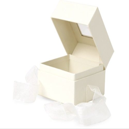 Pack Of 18, Petite Size Ivory Solid Gift And Gourmet Presentation Square Box 3.75 X 3.75 X 3" W/Ribbon 17" Length