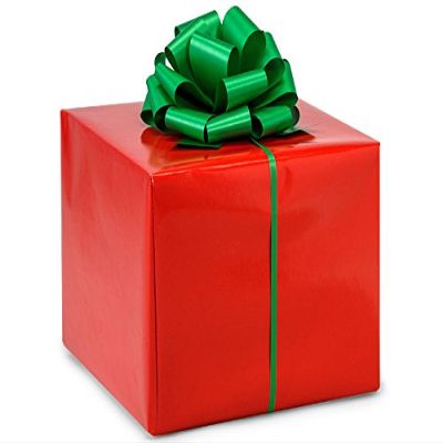 Pack Of 1, 24" x 85' Red Solid Gloss Color Gift Wrap Paper Roll for 40-50 gifts Made In USA