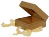 Pack Of 18, Petite Size Metallic Gold Solid Gift And Gourmet Presentation Square Box 3.75 X 3.75 X 3" W/Ribbon 17" Length view 1