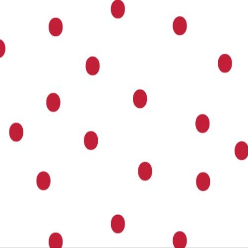 Pack Of 1, 30"X100' Large Red Dots Classic Print Cello Rolls 1.0 Mil Made In USA