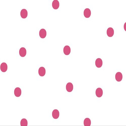 Pack Of 1, 30"X100' Large Hot Pink Dots Classic Print Cello Rolls 1.0 Mil Made In USA