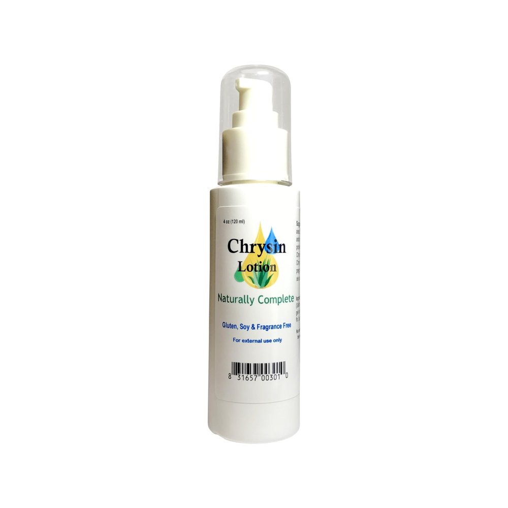 Naturally Complete Chrysin for Men and Women 4 oz. Pump Bottle - Non-GMO - Unscented | Soy-Free | Made in The USA
