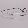 BEISON Memory Titanium Stainless Steel Rimless Flexible Reading Glasses (Brown, 4.0) view 4