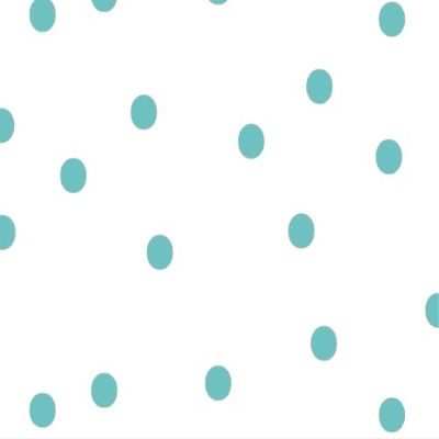 Pack Of 1, 40"X100' Large Aqua Dots Classic Print Cello Rolls 1.0 Mil Made In USA