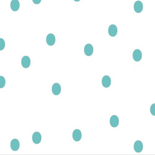 Pack Of 1, 40"X100' Large Aqua Dots Classic Print Cello Rolls 1.0 Mil Made In USA
