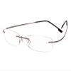 BEISON Memory Titanium Stainless Steel Rimless Flexible Reading Glasses (Brown, 1.5) view 1
