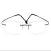BEISON Memory Titanium Stainless Steel Rimless Flexible Reading Glasses (Black, 2.0) view 2