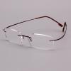 BEISON Memory Titanium Stainless Steel Rimless Flexible Reading Glasses (Red, 2.5) view 4