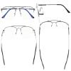 Eyekepper Transparent Lens UV Protection Half-Rim Reading Glasses Memory Titanium Frame Radiation Protection (Gunmetal,+1.50) view 2