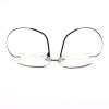 BEISON Memory Titanium Stainless Steel Rimless Flexible Reading Glasses (Silver, 4.0) view 3