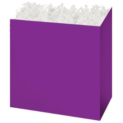 Pack Of 6, Large Solid Purple Basket Boxes 10.25 X 6 X 7.5"