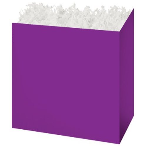 Pack Of 6, Large Solid Purple Basket Boxes 10.25 X 6 X 7.5"