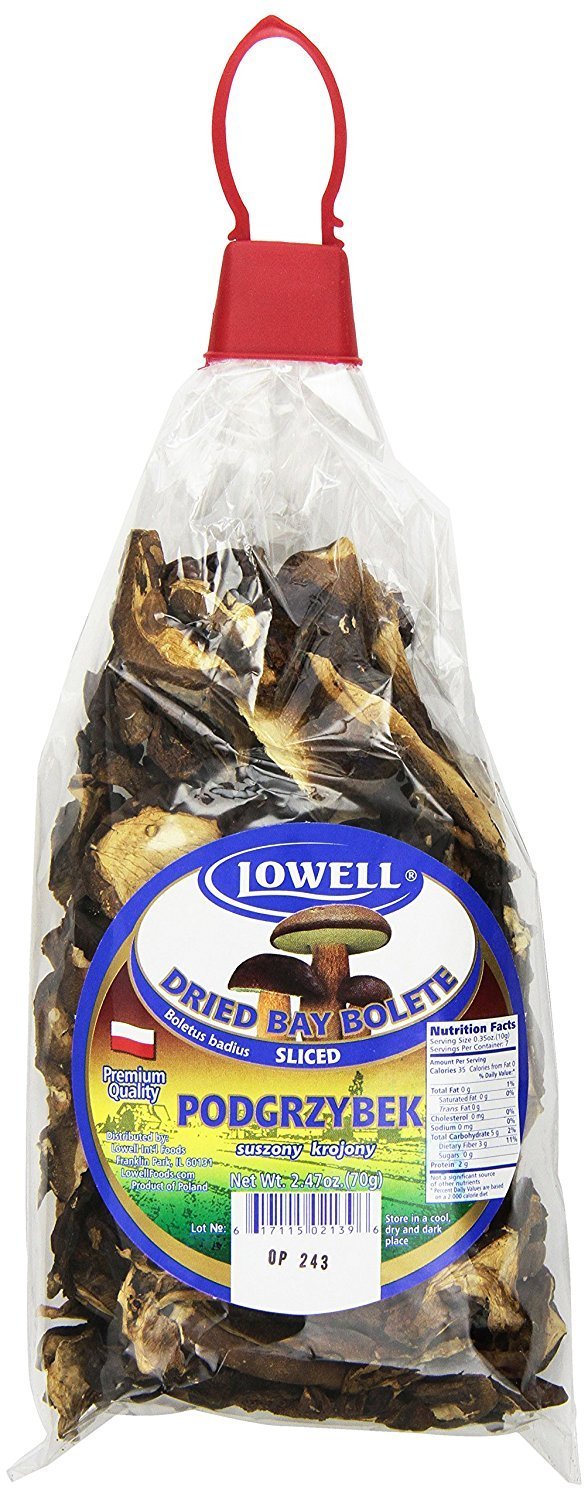 Polish Dried Bay Bolete Mushrooms ( Podgrzybek ) Sliced 70g/2.47oz.