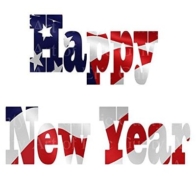 1/4 Sheet - Happy New Years Patriotic Birthday - Edible Cake/Cupcake Party Topper - D22823