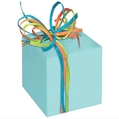 Pack Of 1, 24" x 85' Aqua Solid Gloss Color Gift Wrap Paper Roll for 40-50 gifts Made In USA