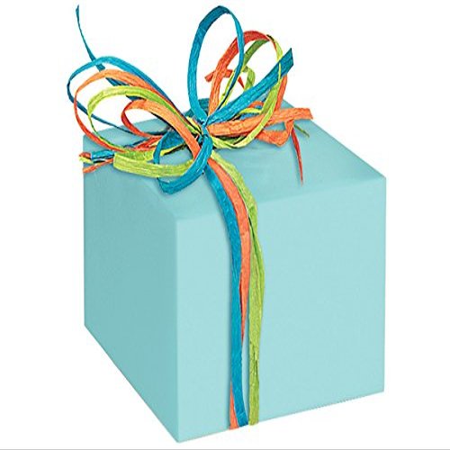 Pack Of 1, 24" x 85' Aqua Solid Gloss Color Gift Wrap Paper Roll for 40-50 gifts Made In USA