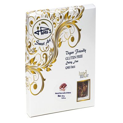 Turkish Delight Natural Rose Leaves and Walnut Dessert by Hera's Sweet Art - 9.03 OZ - 16 Pieces