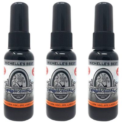 BluntPower (Michelles Best, 3 Pack) Concentrated Air Freshener - Premium Oil Based Air Freshener Spray For Home and Car - Long-Lasting Bathroom Spray, Car Freshener, & Odor Eliminator Spray