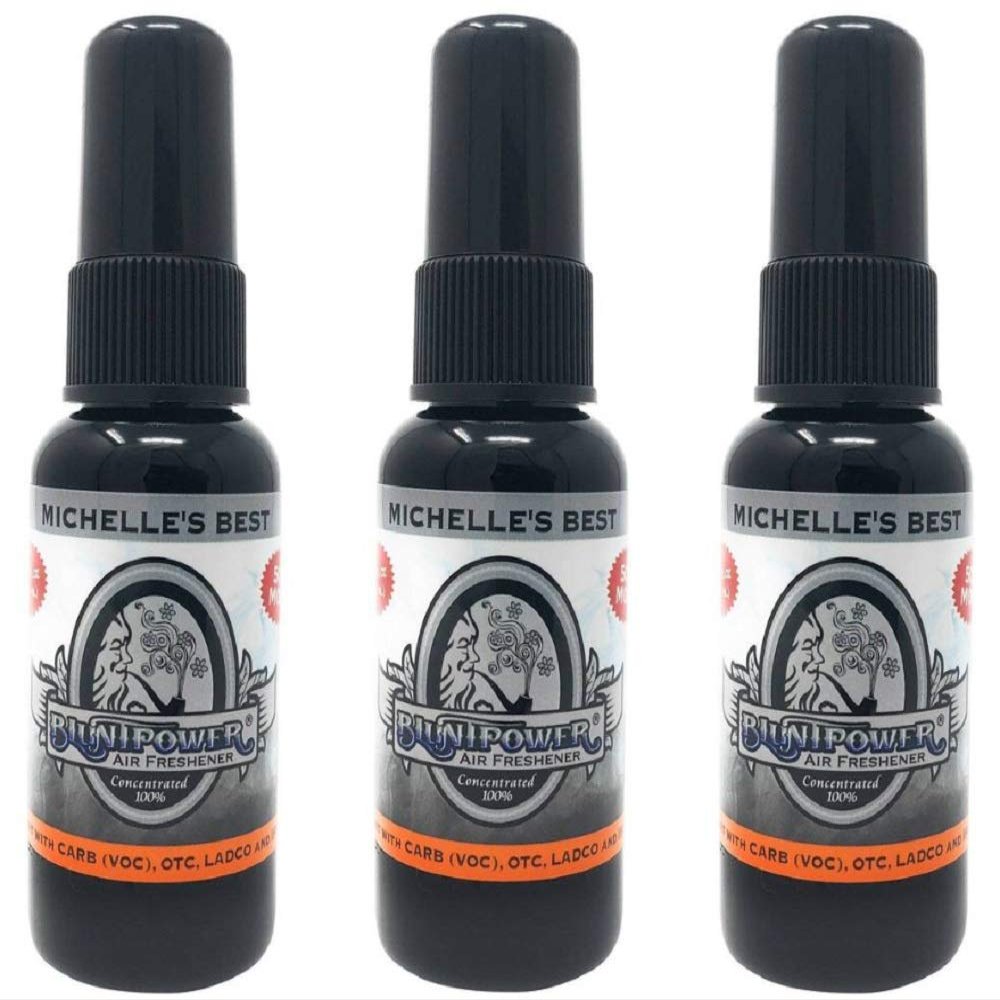 BluntPower (Michelles Best, 3 Pack) Concentrated Air Freshener - Premium Oil Based Air Freshener Spray For Home and Car - Long-Lasting Bathroom Spray, Car Freshener, & Odor Eliminator Spray