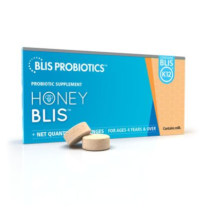 BLIS HoneyBlis Oral Probiotic Lozenges - Manuka Honey, K12, Immune Support - 16 Lozenges