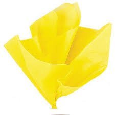 10 Sheets Yellow Tissue Paper 20"x26"