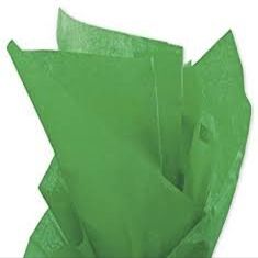 10 Sheets Green Tissue Paper 20"x26"