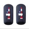 #4 Embroidered/Stitched Sweatband Wristband NAVY BLUE Sweat Band w/ USA AMERICAN FLAG Number (2 Pack) view 1