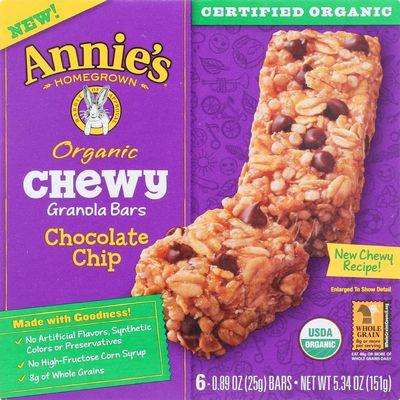 Annie's Organic Chewy Chocolate Chip Granola Bars 6 ct (Pack of 1)