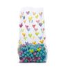 100ea - 3-1/2 X 2 X 7-1/2 Rainbow Hearts Cello Bags - 1.2 mil Thick view 1