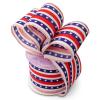 2 1/2" X 10 Yards American Star Spangle On White Ribbon view 1