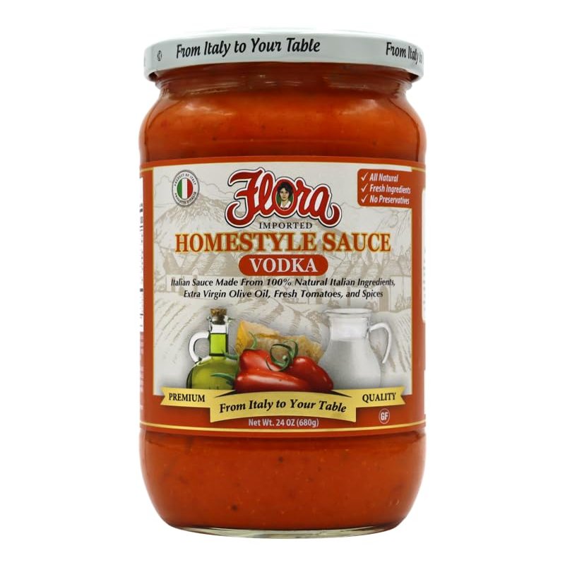 Flora Foods Vodka Sauce: Authentic Italian Flavor in Every Bite - Pasta Sauce made in Italy - All Natural Ingredients - No Trans Fats (24 oz.) Delight in the Culinary Delight!
