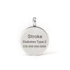 AMOZO JEWELRY (Free Engraving) Stainless Steel Round Pendant Medical Alert ID Necklace 20 inch view 4