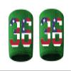 #36 Embroidered/Stitched Sweatband Wristband GREEN Sweat Band w/ USA AMERICAN FLAG Number (2 Pack) view 1
