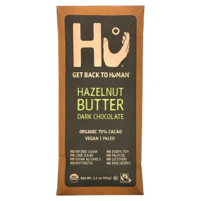 Hu Kitchen, Bar Chocolate Hazelnut Praline, 2.1 Ounce
