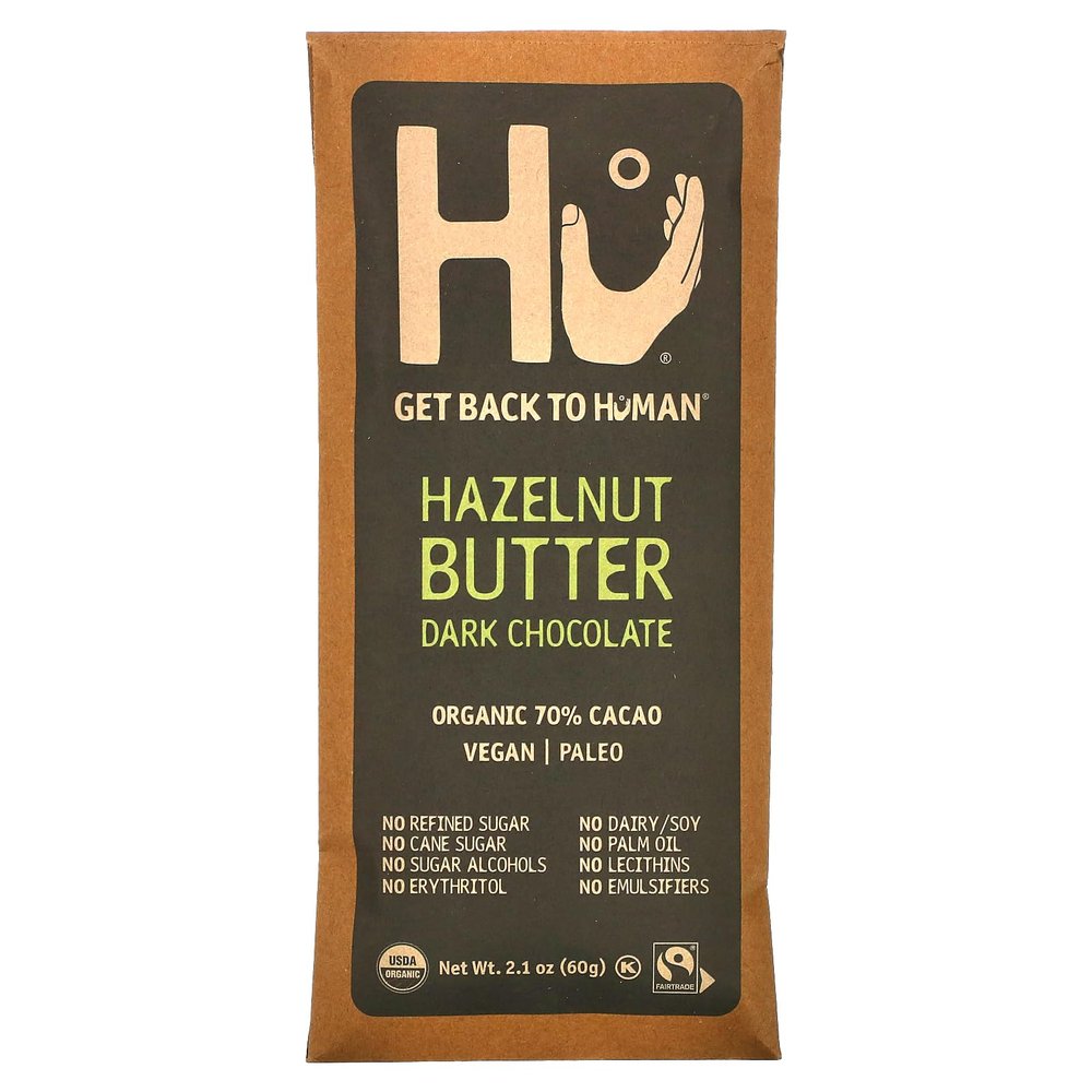 Hu Kitchen, Bar Chocolate Hazelnut Praline, 2.1 Ounce
