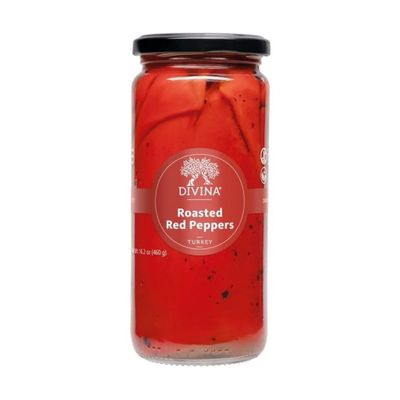 DIVINA, Peppers Red Roasted, 16.2 Ounce