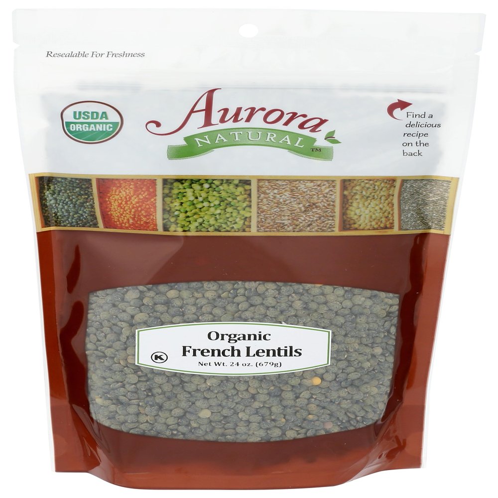 Aurora Products, Organic French Lentils, 24 Ounce