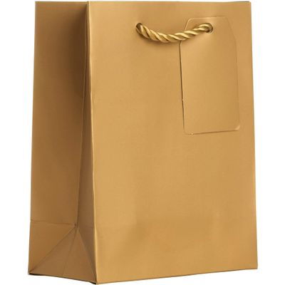 Jillson Roberts Small Gift Bags, Matte Metallic Gold (30 Pcs)
