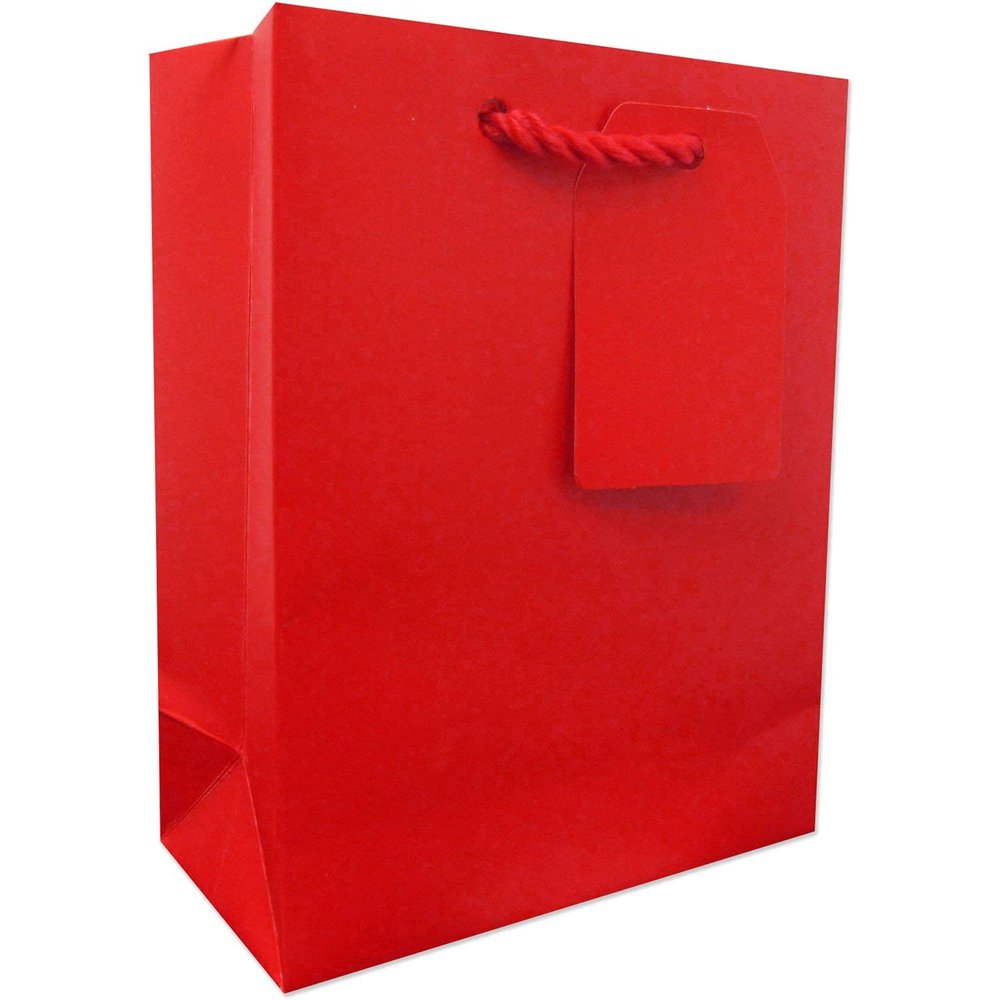 Jillson Roberts Small Gift Bags, Matte Red (30 Pcs)