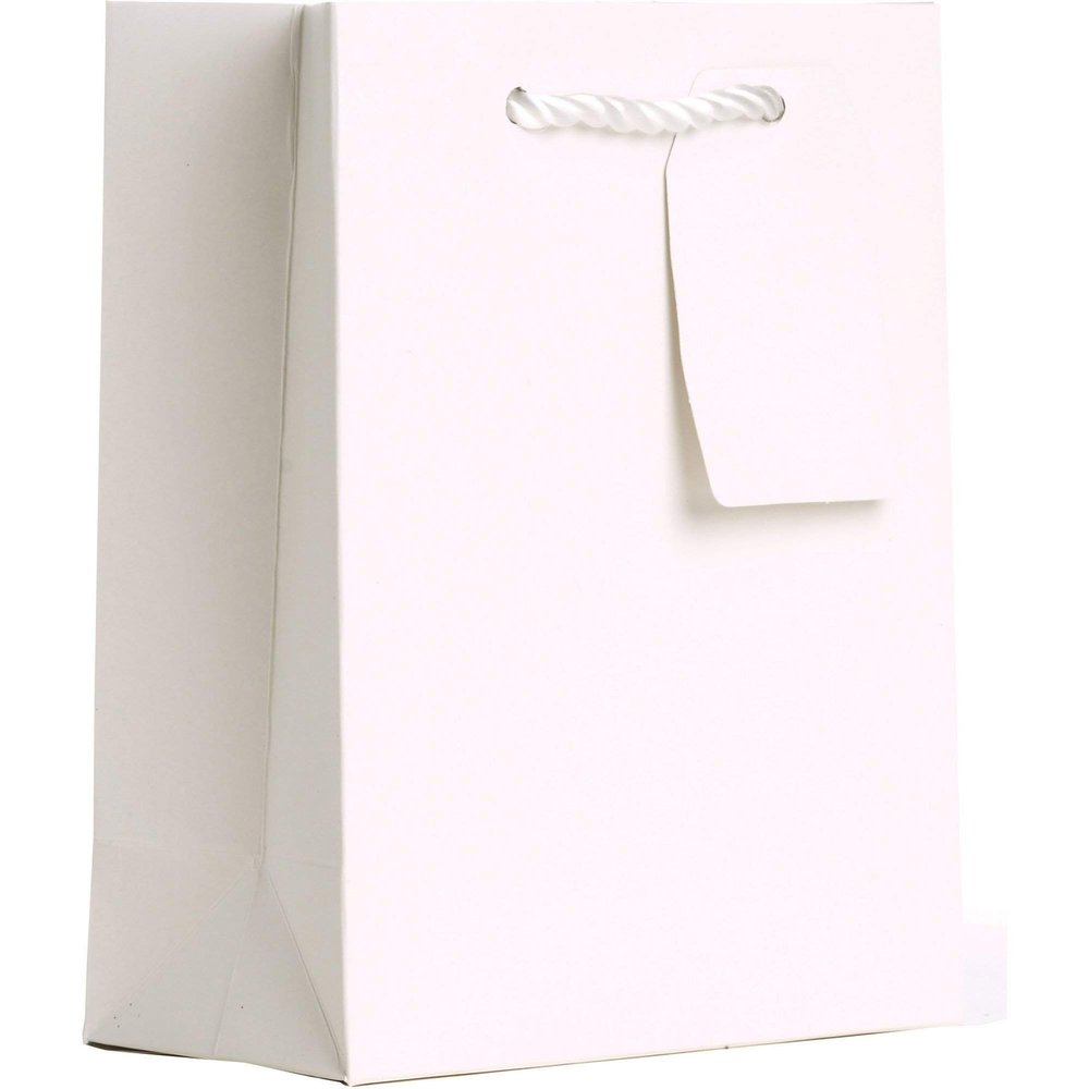 Jillson Roberts Small Gift Bags, Matte White (30 Pcs)