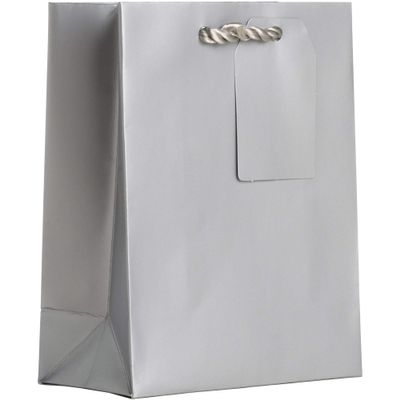 Jillson Roberts Small Gift Bags, Matte Metallic Silver (30 Pcs)
