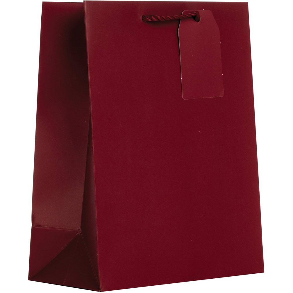 Jillson Roberts Medium Gift Bags, Matte Burgundy (30 Pcs)