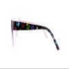 Select-A-Vision Dog Bone Square Reading Glasses w/Colorful Pawprints, Pink, +2.50 view 3