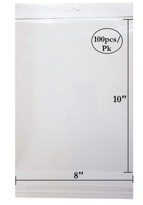 888 Display - 200 Bags of Ultra Clear Treat, Bakery, Candle, soap, Cookie Bags w/Adhesive Seal (8"x10" - 200 Count, Ultra Clear w/Hanging Header)