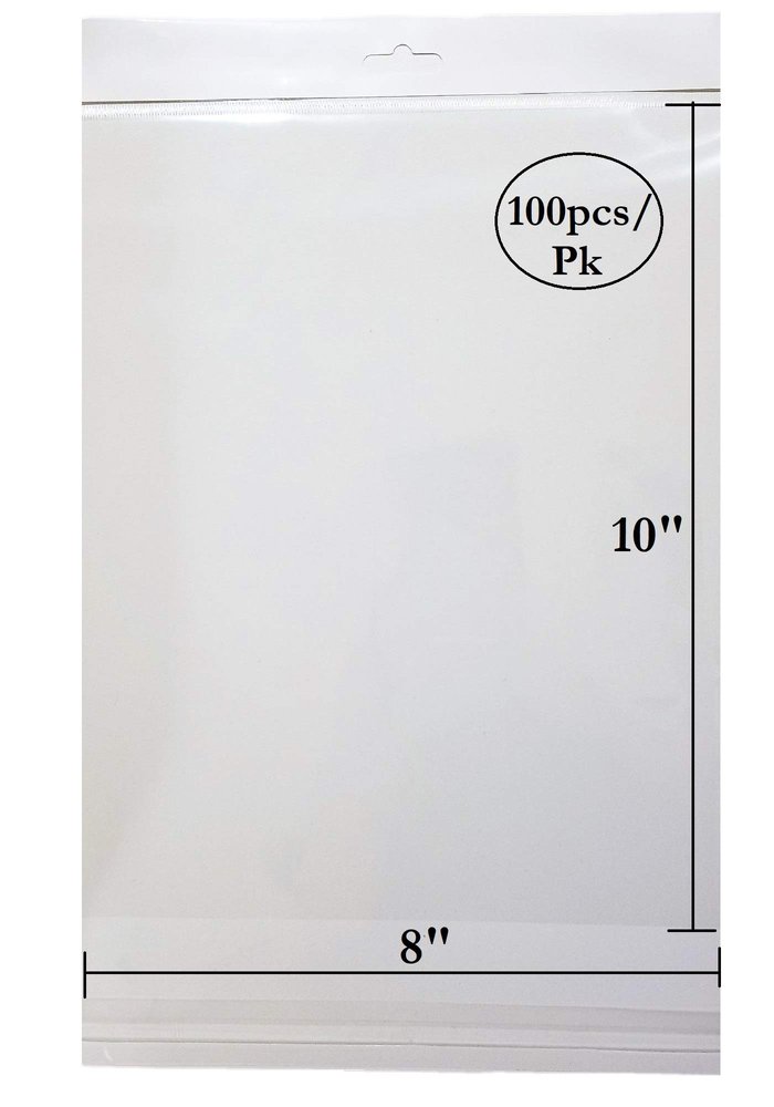 888 Display - 200 Bags of Ultra Clear Treat, Bakery, Candle, soap, Cookie Bags w/Adhesive Seal (8"x10" - 200 Count, Ultra Clear w/Hanging Header)